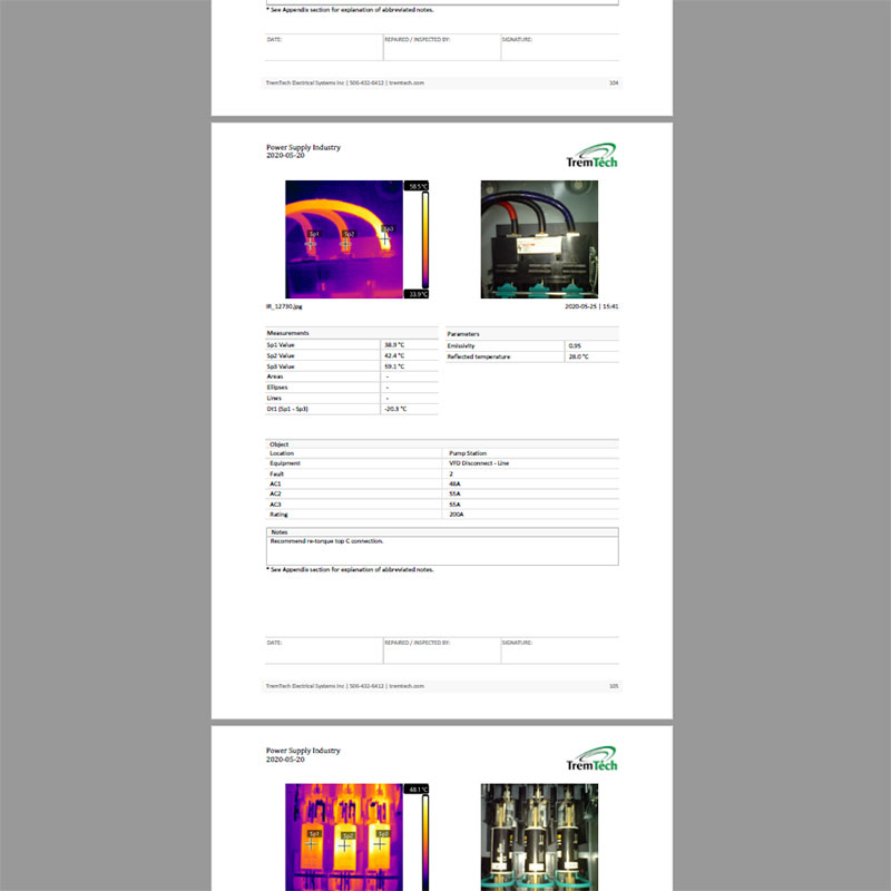 Thermal Imaging TremTech Electrical Systems Inc.